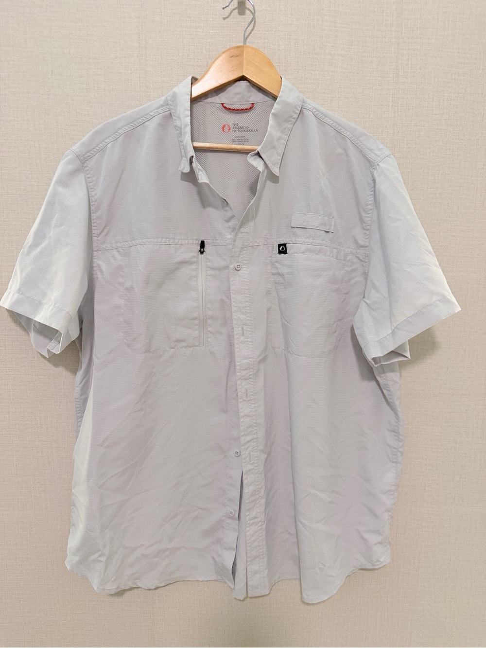 Men's Short-Sleeve Casual Button-Down Shirt - Light Gray